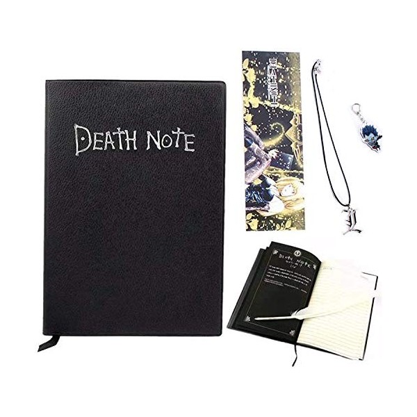 HONMY Carnet de notes Death Note, collier et porte-clés en, mode sur le thème du dessin animé Death Note Cosplay