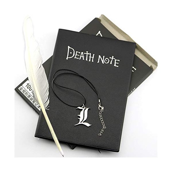 HONMY Carnet de notes Death Note, collier et porte-clés en, mode sur le thème du dessin animé Death Note Cosplay