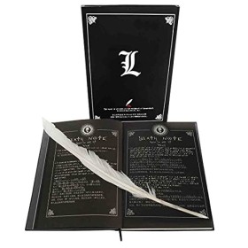 CoolChange Cahier de la Mort de Light Yagami pour Fans de Death Note | avec Stylo en Forme de Plume