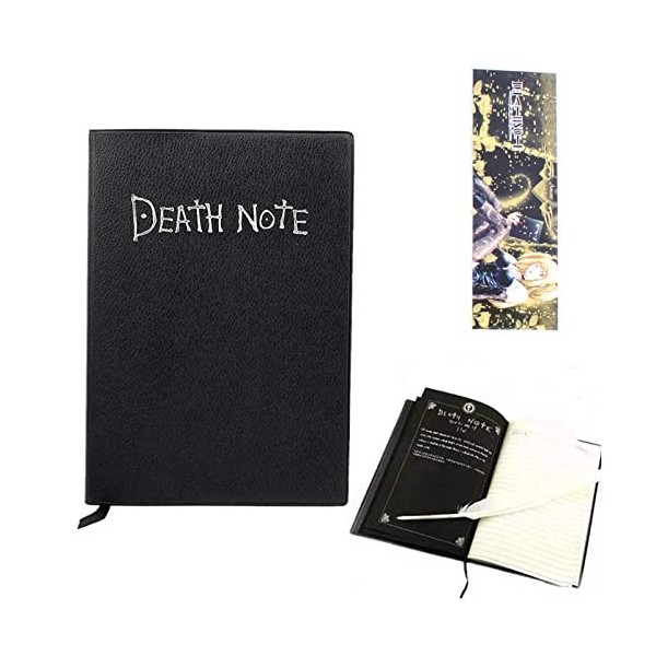 Carnet de notes Death Note avec stylo à plumes, thème anime Death Note cosplay, peut être utilisé comme journal ou carnet de 