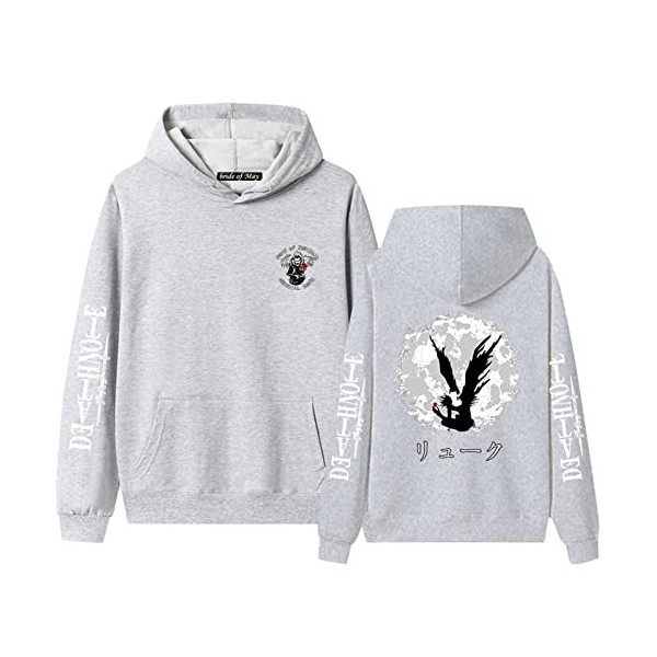 Death Note Sweat À Capuche Anime Cosplay Costume Ryuk Yagami Light Pull À Manches Longues Sweat Veste Manteau pour Femmes Hom