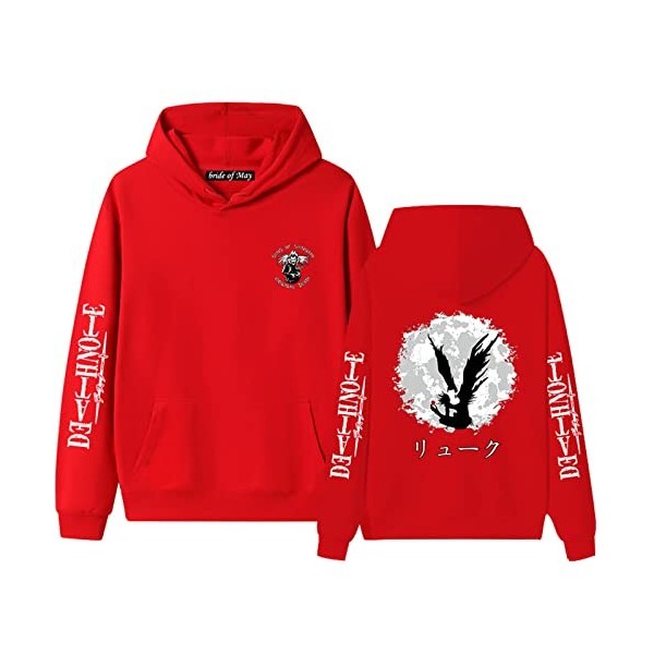 Death Note Sweat À Capuche Anime Cosplay Costume Ryuk Yagami Light Pull À Manches Longues Sweat Veste Manteau pour Femmes Hom