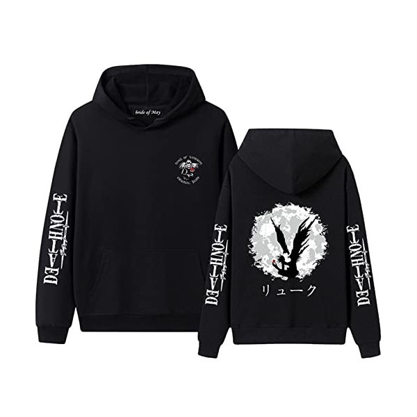 Death Note Sweat À Capuche Anime Cosplay Costume Ryuk Yagami Light Pull À Manches Longues Sweat Veste Manteau pour Femmes Hom