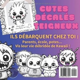 Livre de coloriages Kawaii Badass : Mignons mais très méchants ! 50 mangas à colorier, cutes, teigneux et carrément freaky: P
