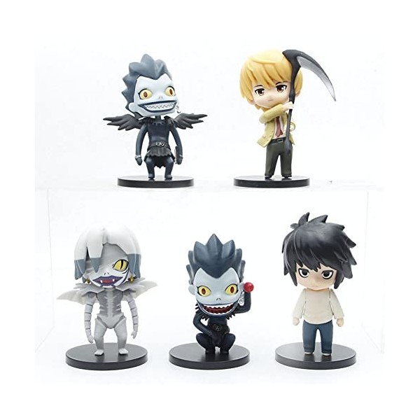 Xinchangda Lot de 5 figurines daction Death Note - Mini figurines en PVC - Cadeau danniversaire pour enfants, 10 cm