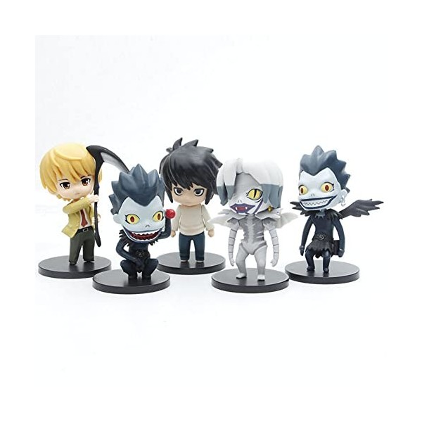 Xinchangda Lot de 5 figurines daction Death Note - Mini figurines en PVC - Cadeau danniversaire pour enfants, 10 cm