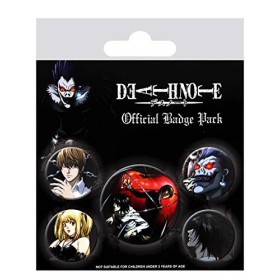 Death Note Characters pack de badge, Multicolore, 10 x 12,5cm