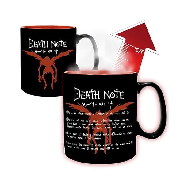 ABYSTYLE - DEATH NOTE Mug Thermo-réactif Kira & Ryuk Grand contenant