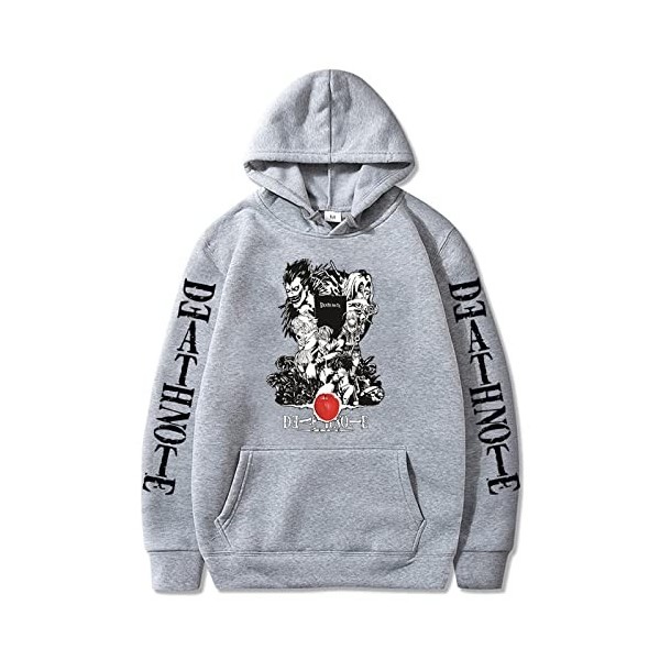 zhedu Death Note Sweat à Capuche Anime Sweat-Shirt avec Cordon De Serrage Costume Cosplay XXS-4XL 3XL,Color 01 