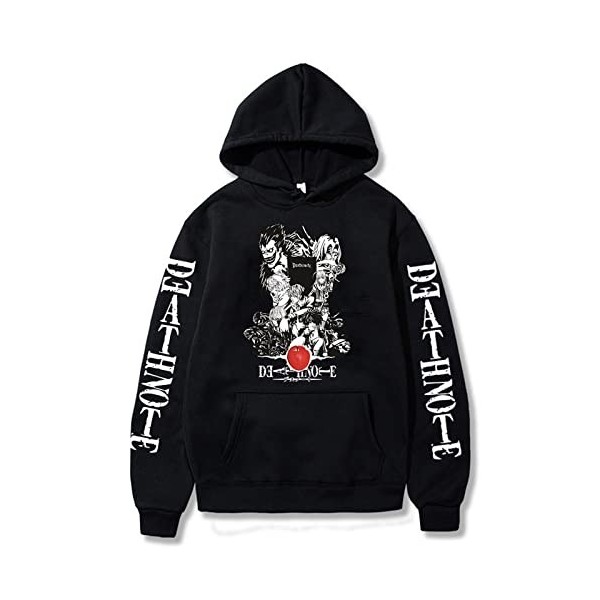 zhedu Death Note Sweat à Capuche Anime Sweat-Shirt avec Cordon De Serrage Costume Cosplay XXS-4XL 3XL,Color 01 