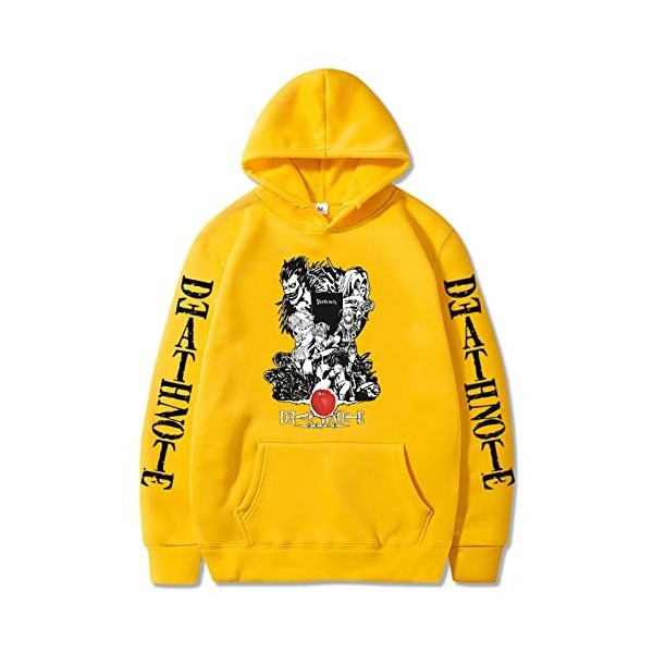 zhedu Death Note Sweat à Capuche Anime Sweat-Shirt avec Cordon De Serrage Costume Cosplay XXS-4XL 3XL,Color 01 
