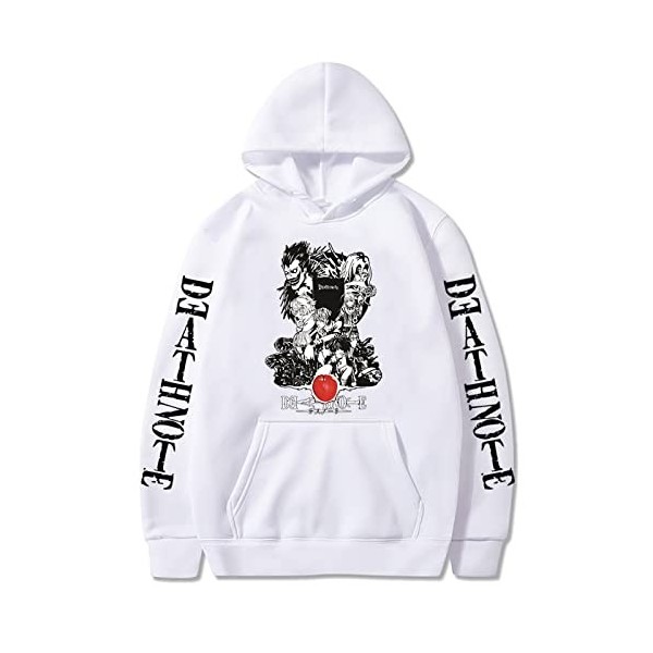 zhedu Death Note Sweat à Capuche Anime Sweat-Shirt avec Cordon De Serrage Costume Cosplay XXS-4XL 3XL,Color 01 