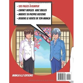 Créer Son Manga: 100% Personnalisable, 120 Pages de créations pour Ados, enfants. Carnet de Création de Manga et BD | Livre p