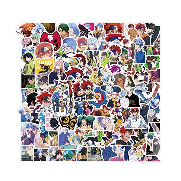 NEULEBEN Lot de 50 autocollants autocollants danime japonais imperméables pour ordinateur portable, bagages, skateboard, voi
