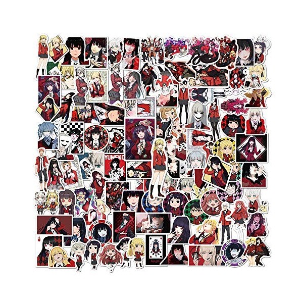 NEULEBEN Lot de 50 autocollants autocollants danime japonais imperméables pour ordinateur portable, bagages, skateboard, voi