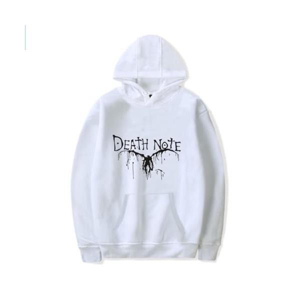 ExaRp Death Note Sweat à capuche imprimé 3D Anime Pull à manches longues Vêtements de sport, Noir , L