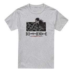 Cotton Soul Death Note Ryuk Logo Mens T Shirt, Heather Grey, XXL