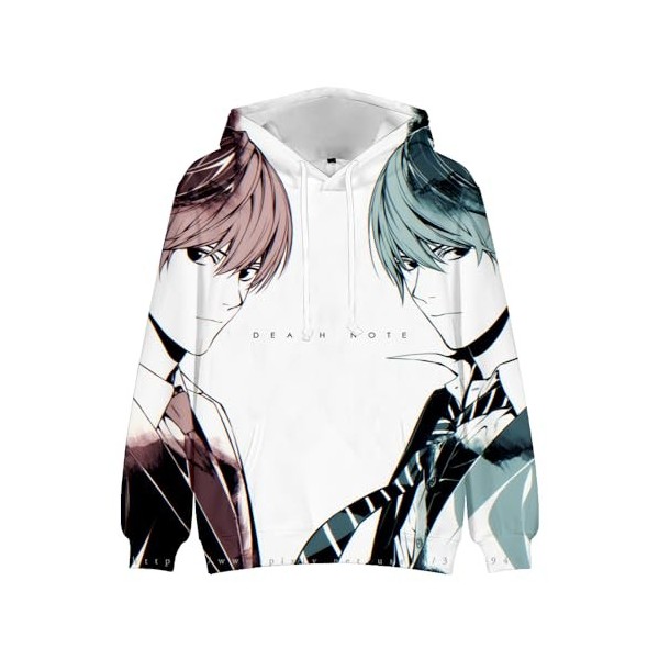 Death Note Anime Print Hoodie L Garçons Filles Automne Veste Sweatshirt Sweatshirt, Type 4, L
