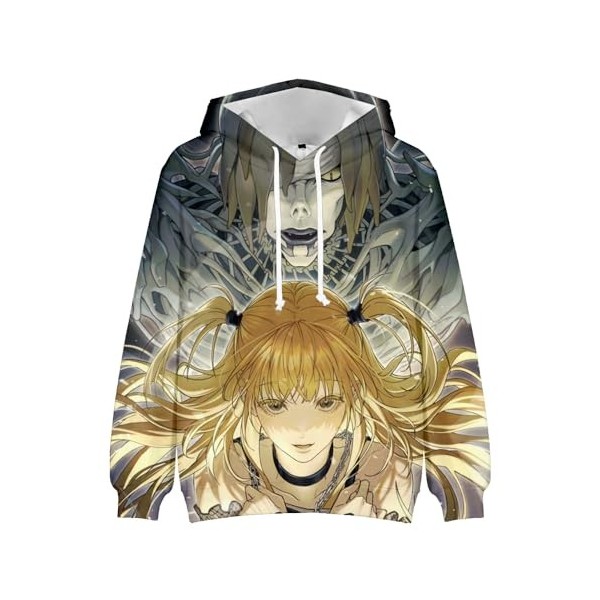 Death Note Anime Print Hoodie L Garçons Filles Automne Veste Sweatshirt Sweatshirt, Type 4, L