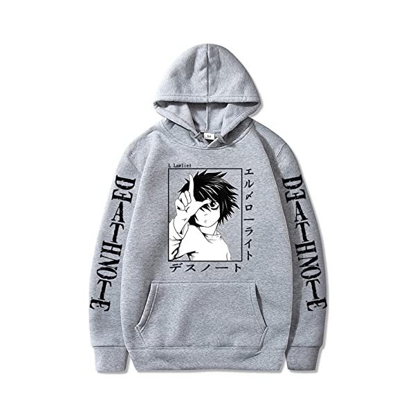 zhedu Death Note Sweats à Capuche Hoodie Boys Girls Fashion pour Enfants Hip Hop Sweats Streetwear Vêtements Dextérieur 2xs