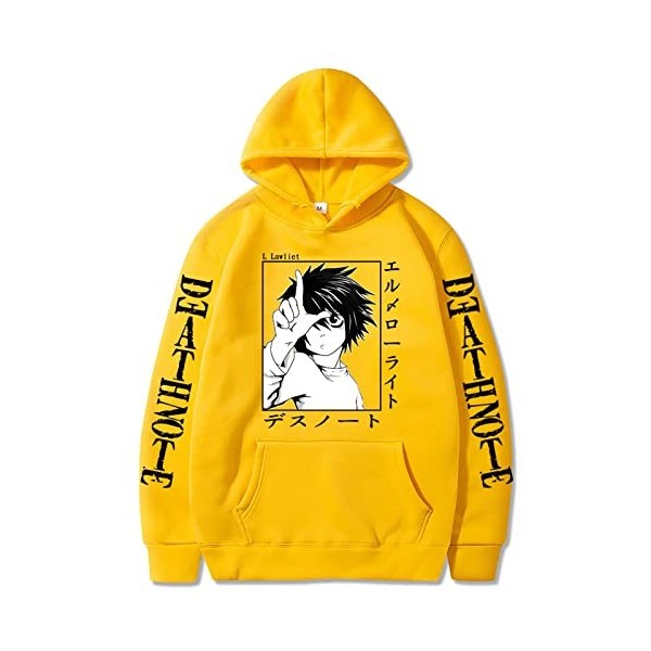 zhedu Death Note Sweats à Capuche Hoodie Boys Girls Fashion pour Enfants Hip Hop Sweats Streetwear Vêtements Dextérieur 2xs