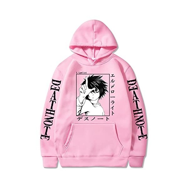 zhedu Death Note Sweats à Capuche Hoodie Boys Girls Fashion pour Enfants Hip Hop Sweats Streetwear Vêtements Dextérieur 2xs
