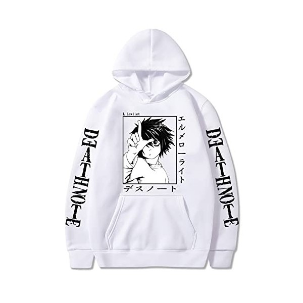 zhedu Death Note Sweats à Capuche Hoodie Boys Girls Fashion pour Enfants Hip Hop Sweats Streetwear Vêtements Dextérieur 2xs