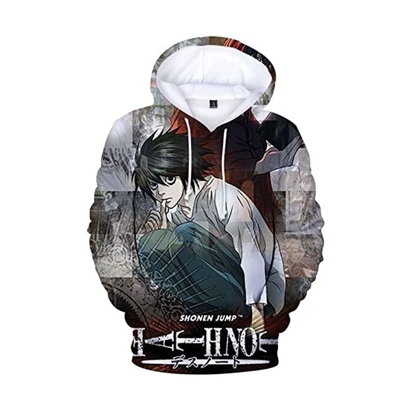 zhedu Death Note Sweat à Capuche Anime Manga 3D Imprimé Streetwear Hommes Femmes Surdimensionné Sweats À Capuche Harajuku Enf