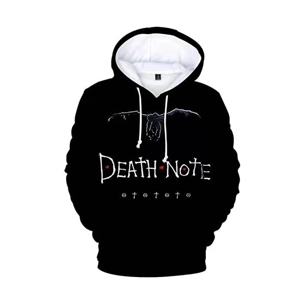 zhedu Death Note Sweat à Capuche Anime Manga 3D Imprimé Streetwear Hommes Femmes Surdimensionné Sweats À Capuche Harajuku Enf