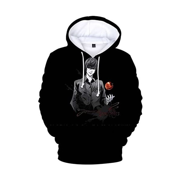 zhedu Death Note Sweat à Capuche Anime Manga 3D Imprimé Streetwear Hommes Femmes Surdimensionné Sweats À Capuche Harajuku Enf