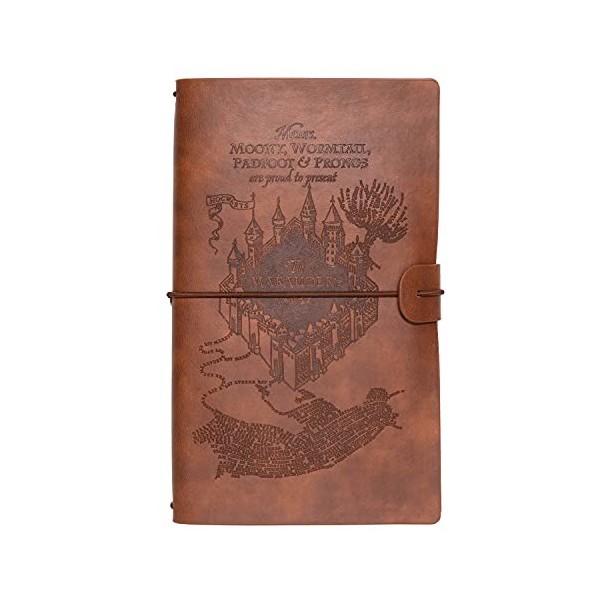 Erik® - Ensemble Carnet de Voyage Harry Potter | Carnet de Notes 2 en 1 | Notebook Simili Cuir