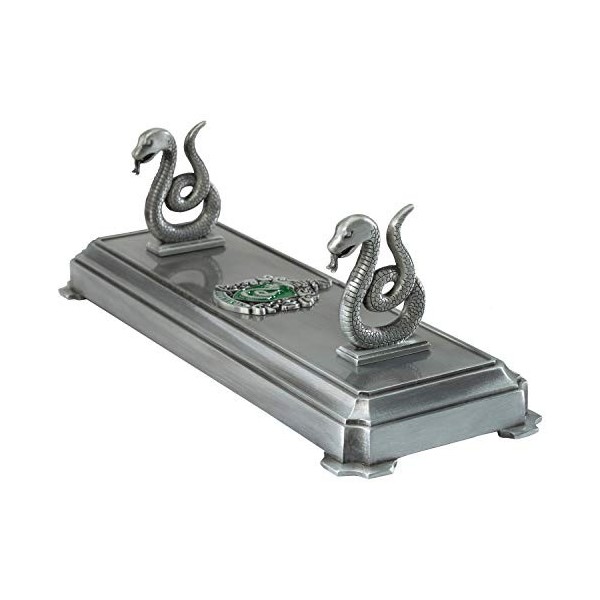 The Noble Collection Harry Potter Slytherin Wand Stand - 8in 20cm Silver-Coloured Individual Wand Stand - Harry Potter Film