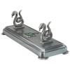 The Noble Collection Harry Potter Slytherin Wand Stand - 8in 20cm Silver-Coloured Individual Wand Stand - Harry Potter Film