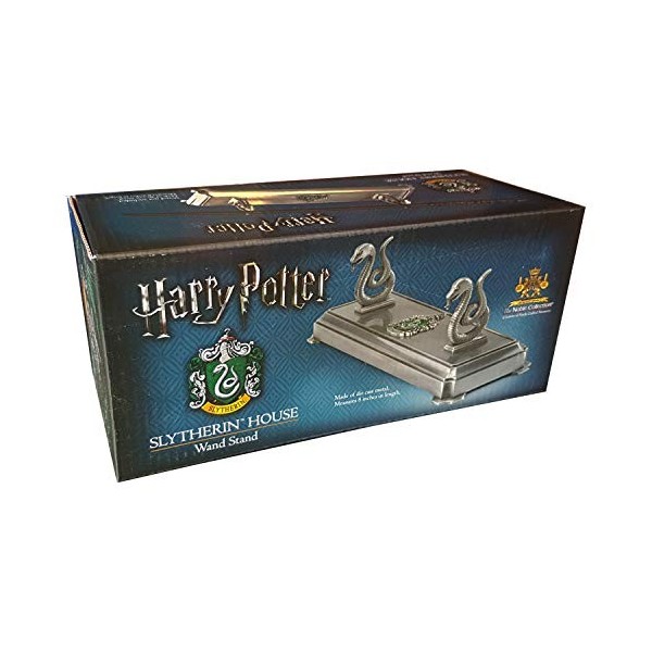 The Noble Collection Harry Potter Slytherin Wand Stand - 8in 20cm Silver-Coloured Individual Wand Stand - Harry Potter Film