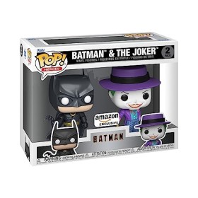 Funko Pop! Heroes: Batman - 1989 - 2 Pack Joker & Batman - Metallic - DC Comics - Exclusivité Amazon - Figurine en Vinyle