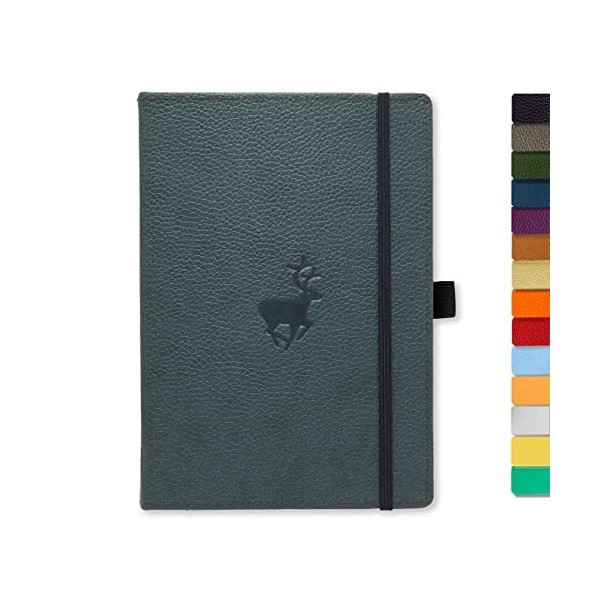 Dingbats - Carnet De Notes Moyen Format À Pois Pour La Faune, Cerf Vert, A5 - Carnet À Couverture Rigide - Papier Crème 100 G