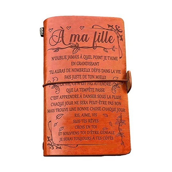 Welsky Cadeaux Danniversaire de Graduation - à Ma Fille Cuir Journal - profiter de la ballade Ne jamais oublier votre chemin
