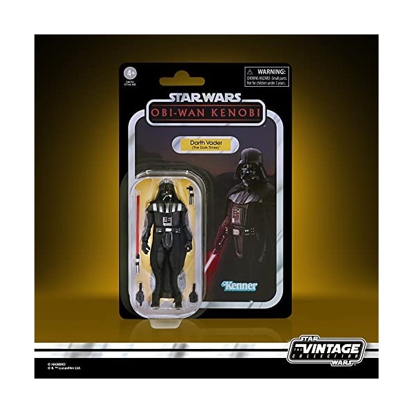 Star Wars The Vintage Collection, Figurine Dark Vador The Dark Time de 9,5 cm, Obi-Wan Kenobi, pour Enfants, dès 4 Ans