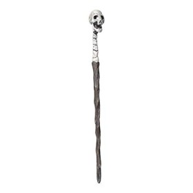 The Noble Collection - Death Eater Skull Character Wand - 14in 35cm Wizarding World Wand with Name Tag - Harry Potter Film 