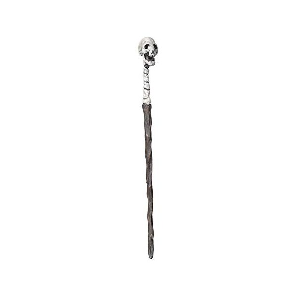 The Noble Collection - Death Eater Skull Character Wand - 14in 35cm Wizarding World Wand with Name Tag - Harry Potter Film 
