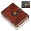 Urban Leather 3 journaux celtiques lune lapis pierre bleue pour hommes et femmes pour écrire dans Grimoire,wiccan,païen,sorce