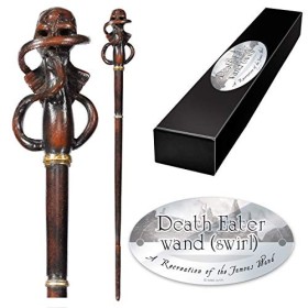 The Noble Collection - Death Eater Swirl Character Wand - 14in 35cm Wizarding World Wand with Name Tag - Harry Potter Film 