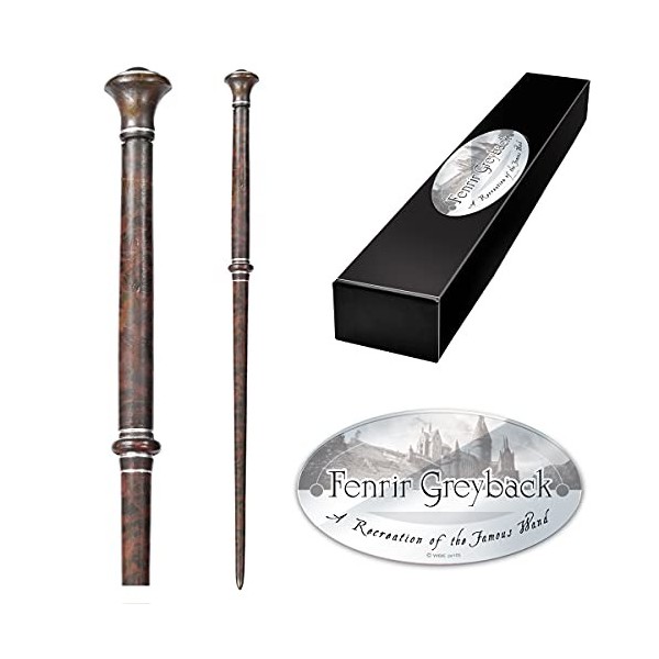 The Noble Collection - Fenrir Greyback Character Wand - 14in 35cm Wizarding World Wand with Name Tag - Harry Potter Film Se