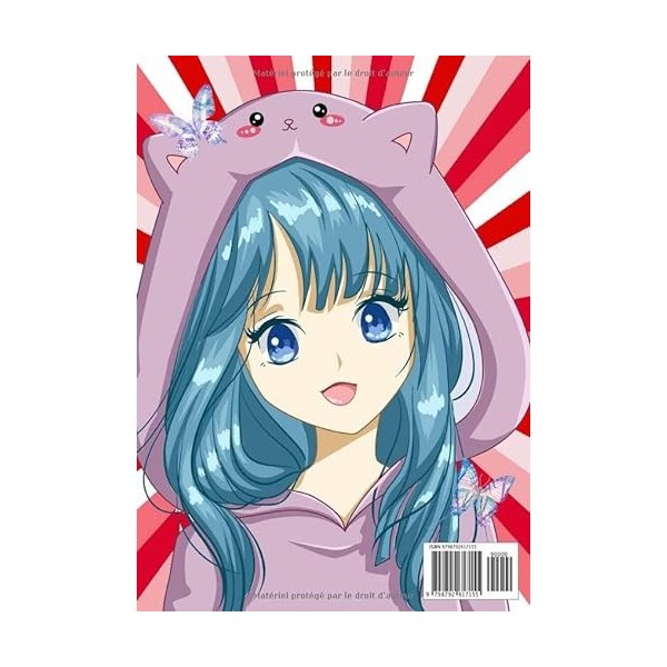 Carnet Mangas : carnet de dessin mangas, A4 100 grandes pages blanches vierges : Carnet de croquis manga dessin- Anime Carne