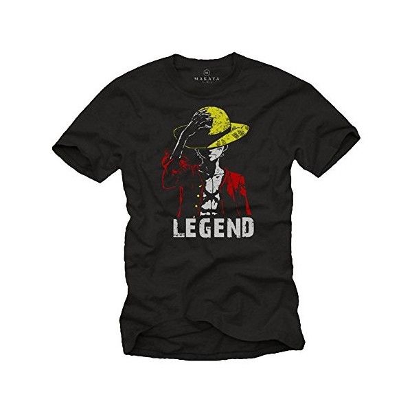 Luffy Tee Shirt - Legend - Monkey One T-Shirt Noir S