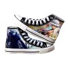 One Piece Luffy Roronoa Zoro Printed Cosplay Chaussures unisexe adulte Baskets montantes en toile, 40 EU