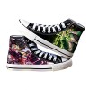 One Piece Luffy Roronoa Zoro Printed Cosplay Chaussures unisexe adulte Baskets montantes en toile, 40 EU