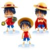 3PCS One Luffy Figurine, Piece Luffy Décoration Gâteau, Luffy Personnages Action Figurines, Piece Mini Gâteau Topper Figurine