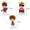 3PCS One Luffy Figurine, Piece Luffy Décoration Gâteau, Luffy Personnages Action Figurines, Piece Mini Gâteau Topper Figurine