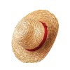 One Piece Monkey D. Luffy Cosplay Chapeau Luffy Chapeaux Plats Cosplay Japonais Dessin Animé Accessoires Chapeau Enfant Rouge